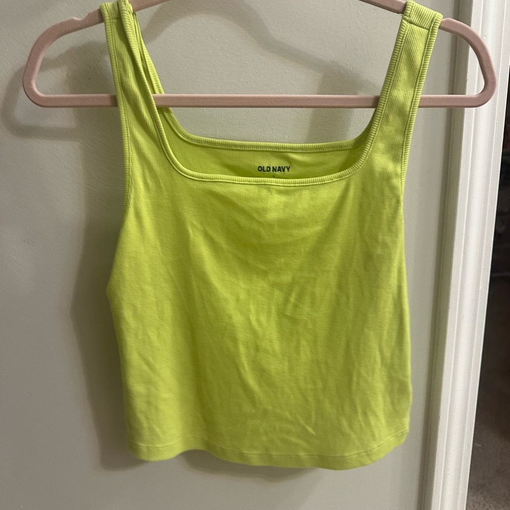 Old Navy Women's Bright Yellow Crop Top